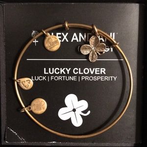 Alex and ani lucky clover charm bracelet